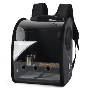 Bird Cage House Parrot Carrier with Perch Feeders Bird Large Space Breathable Portable Travel Bag Transparent Pet Accessories
