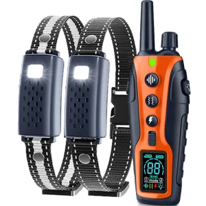 3280Ft Electric Dog Training Collar Remote Control Waterproof Pet BehaviorFor 5-120lbs Puppy With Vibration Shock
