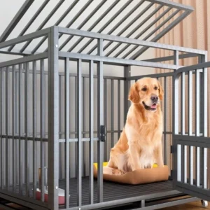 Indoor Dog Cage Large Medium Dog House with Toilet Golden Retriever Samoyed Border Collie Labr Retriever Pet Cage Fence